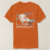 Gamesolotl Axolotlビデおもしろいオゲーム動物 Tシャツ (デザイン正面)