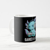 Gamesolotl Axolotlビデオゲーマーかわいいアニメボーイズ コーヒーマグカップ (正面左)