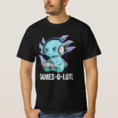 Gamesolotl AxolotlビデオゲーマーかわいいAnime boys Tシャツ (正面)
