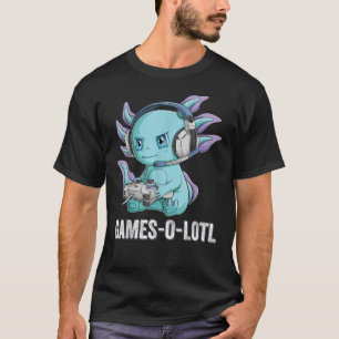 Gamesolotl AxolotlビデオゲーマーかわいいAnime boys Tシャツ