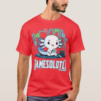 Gamesolotl Axolotl魚の遊ビデオゲーム Tシャツ