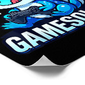 Gamesolotl Axolotl Fish Gamer Gaming Anime Video G ポスター (角)
