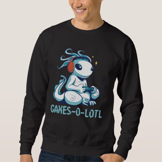 Gamesolotl Axolotl  Gamer スウェットシャツ (正面)