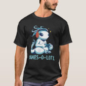 Gamesolotl Axolotl  Gamer Tシャツ (正面)