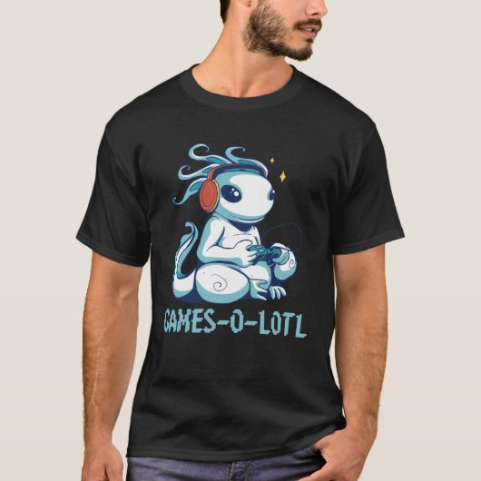 Gamesolotl Axolotl  Gamer Tシャツ (正面)