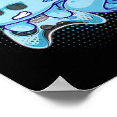 Gamesolotl Axolotl Video Gamer Kawaii Anime Kids B ポスター (角)