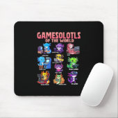 Gamesolotls Of The World Diverse Gamer Axolotl Ani マウスパッド (マウス)