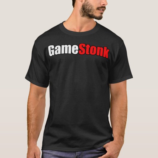 Gamestonk株式市場 – Cant GME ストップ Gamestick Tシャツ (正面)