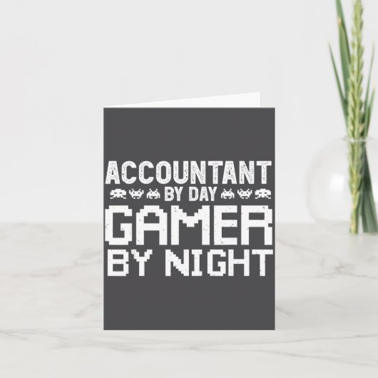 Gaming Accountant By Day Humor For Accounting Game カード (正面)