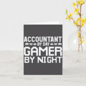 Gaming Accountant By Day Humor For Accounting Game カード (黄色い花)