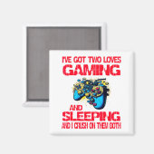 Gaming And Sleeng Gamer Valentines Day Boys Kids  マグネット (正面/裏面)