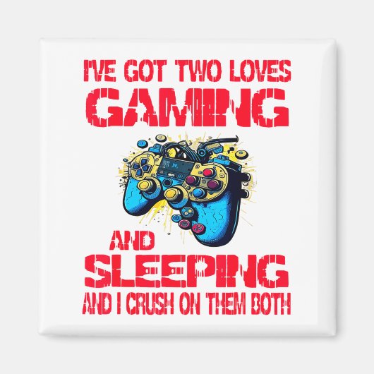 Gaming And Sleeng Gamer Valentines Day Boys Kids  マグネット (正面)