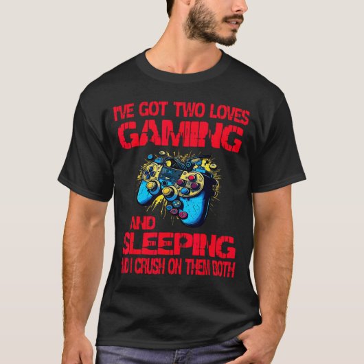 Gaming And Sleeng Gamer Valentines Day Boys Kids Tシャツ (正面)