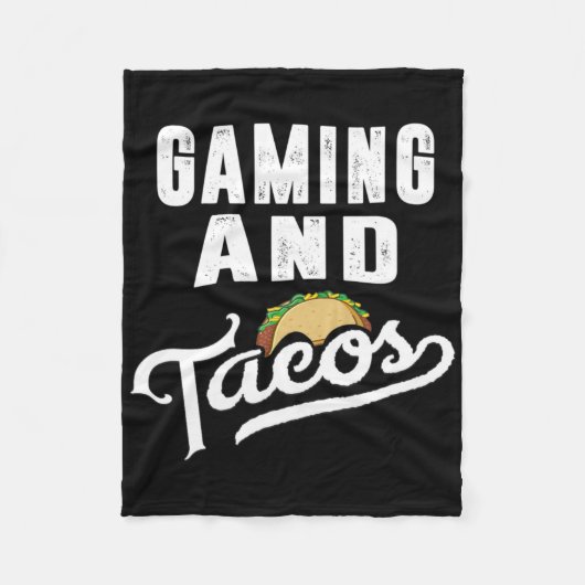 Gaming And Tacos Retro Video Game Player Taco Fan  フリースブランケット (正面)