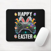 Gaming Controller With Bunny Ears Funny Easter Vid マウスパッド (マウス)