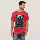 Gaming Design vintage girl Tシャツ (正面フル)