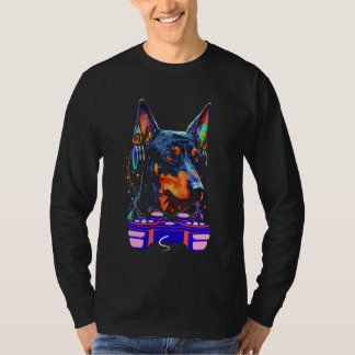 Gaming Doberman Pinscher Dog Player Video Gamer  M Tシャツ