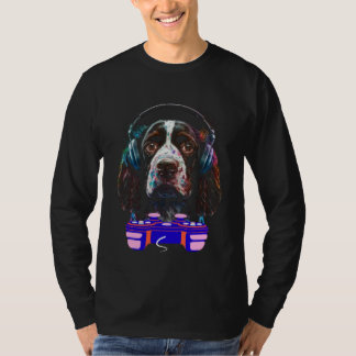 Gaming English Springer Spaniel Dog Player Video G Tシャツ