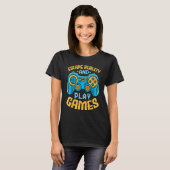 Gaming Escape Reality and Play Games Video Game Tシャツ (正面フル)
