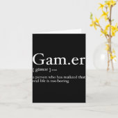 Gaming Funny Video Game Definition Gamer _ Funny G カード (黄色い花)
