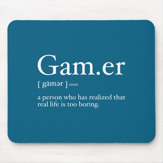 Gaming Funny Video Game Definition Gamer _ Funny G マウスパッド (正面)