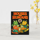 Gaming Houses And Humans Funny Rpg Gamer Men Boys  カード (黄色い花)