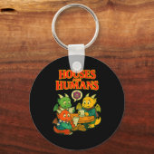 Gaming Houses And Humans Funny Rpg Gamer Men Boys  キーホルダー (正面)