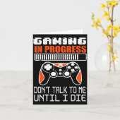 Gaming In Progress Don't Talk To Me Until I Die Fu カード (黄色い花)