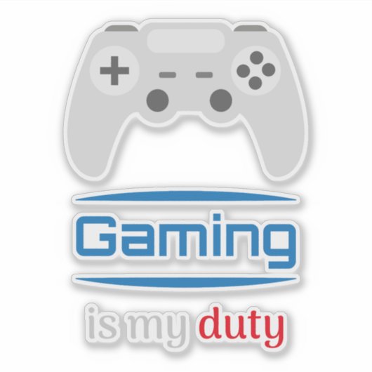 Gaming Is My Duty Gamer Controller シール (正面)
