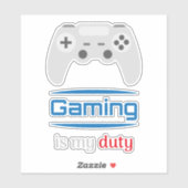 Gaming Is My Duty Gamer Controller シール (シート)