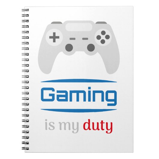 Gaming Is My Duty Gamer Controller ノートブック (正面)
