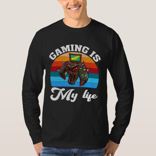 Gaming Is My Life Video Gaming 2 Tシャツ (正面)