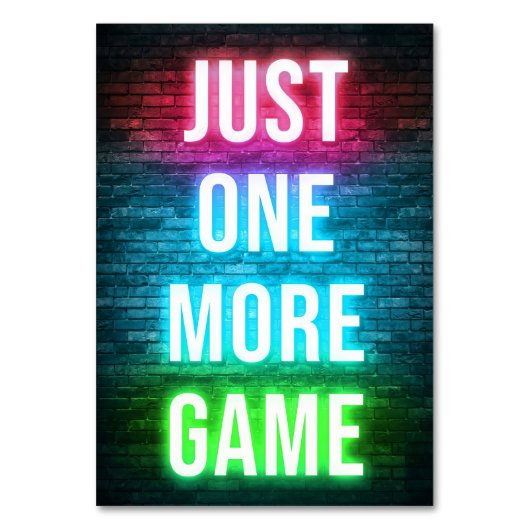 Gaming Just One More Games テーブルナンバー (正面)