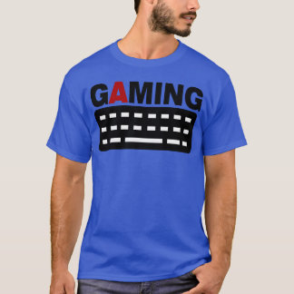 gaming keyboard pc gamer boy friend tシャツ