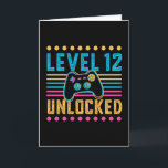 Gaming Level 12 Unlocked 12th Birthday Gamer Gift カード<br><div class="desc">Funny Level 12 Unlocked 12th Birthday Gift for Gamer and Gaming Enthusiast. Present for men women boys or girl kids and children who love to game & playing games. Retro Vintage Controller Bday design.</div>