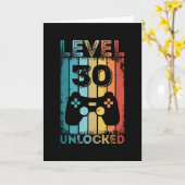 Gaming Level 30 Unlocked 30th Birthday Gift Gamer カード (黄色い花)