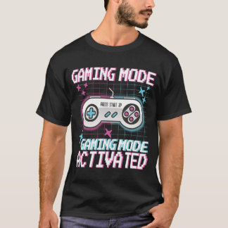 Gaming Mode Activated – Retro Pixel Controller Des Tシャツ