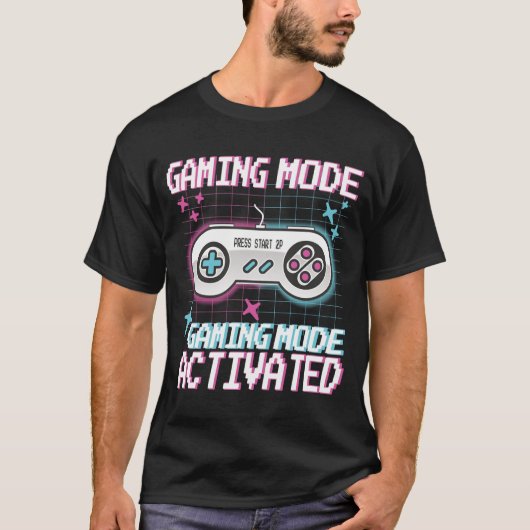 Gaming Mode Activated – Retro Pixel Controller Des Tシャツ (正面)