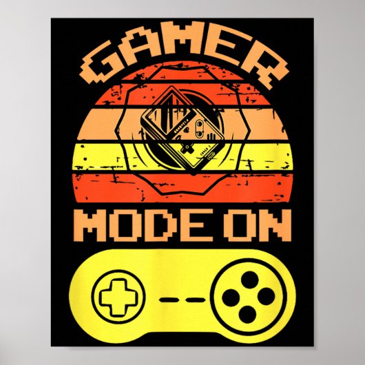 Gaming Mode On Funny Game Quotes Gift For Players ポスター (正面)