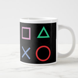 Gaming Mug – Pixels Power Play Neon Coffee Cup ジャンボコーヒーマグカップ