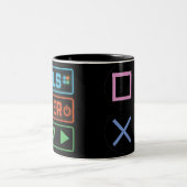 Gaming Mug – Pixels Power Play Neon Coffee Cup ツートーンマグカップ (中央)
