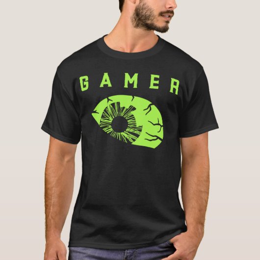 Gaming Shirt Kids Teens Gamer Eye Graphic Tshirts Tシャツ (正面)