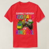 Gaming Through 100 Days Of Homeschool Video Game B Tシャツ (デザイン正面)