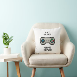 Gaming Throw Pillow – Pixel Art Gamer Room Decor クッション