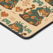 Gaming Tiger Warrior Repeating デスクマット (コーナー)