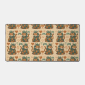 Gaming Tiger Warrior Repeating デスクマット (正面)