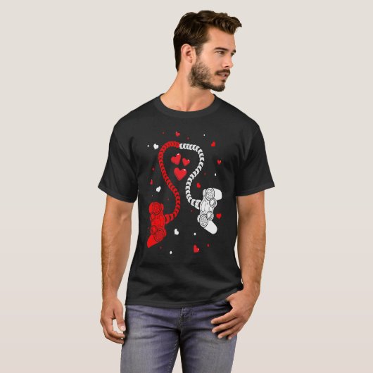 Gaming Valentine Video Games  Gamers Valentine's D Tシャツ (正面フル)