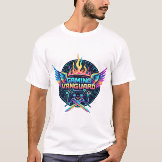 Gaming Vanguard Neon Crest T-Shirt | Futuristic Ga Tシャツ