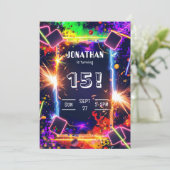 Gaming Video Custom Age Birthday Invitation 招待状 (スタンド正面)