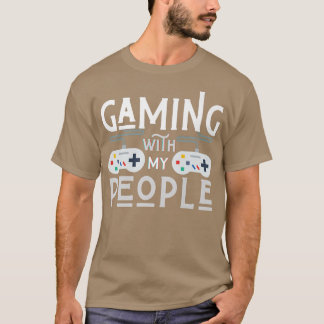 Gaming With My People Gamer Video Game Men B Tシャツ